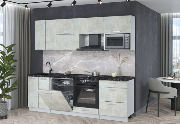 Кухонный гарнитур Интерлиния Мила Лайт 2.4-ПМ2