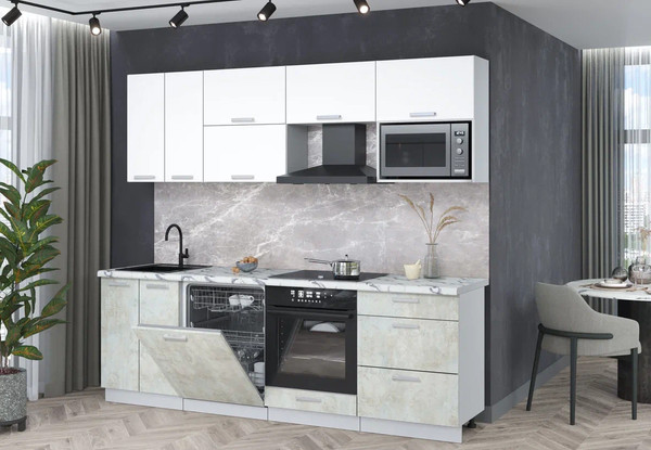 Кухонный гарнитур Интерлиния Мила Лайт 2.4-ПМ2