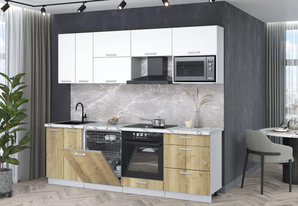 Кухонный гарнитур Интерлиния Мила Лайт 2.4-ПМ2