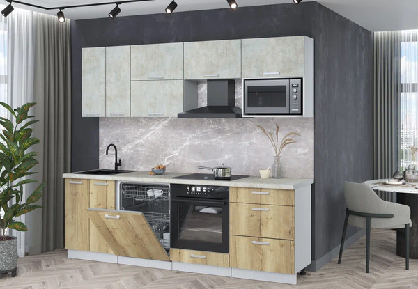 Кухонный гарнитур Интерлиния Мила Лайт 2.4-ПМ2