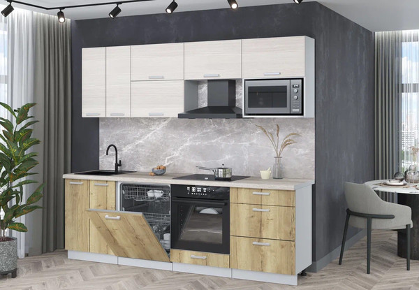 Кухонный гарнитур Интерлиния Мила Лайт 2.4-ПМ2