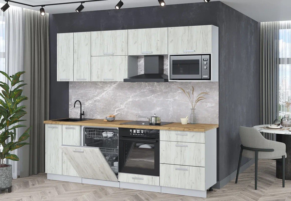 Кухонный гарнитур Интерлиния Мила Лайт 2.4-ПМ2