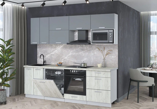 Кухонный гарнитур Интерлиния Мила Лайт 2.4-ПМ2