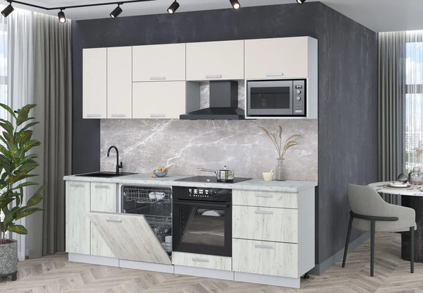 Кухонный гарнитур Интерлиния Мила Лайт 2.4-ПМ2