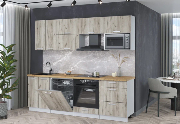 Кухонный гарнитур Интерлиния Мила Лайт 2.4-ПМ2