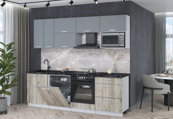 Кухонный гарнитур Интерлиния Мила Лайт 2.4-ПМ2