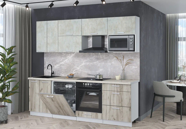 Кухонный гарнитур Интерлиния Мила Лайт 2.4-ПМ2