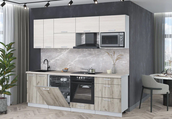 Кухонный гарнитур Интерлиния Мила Лайт 2.4-ПМ2