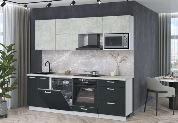 Кухонный гарнитур Интерлиния Мила Лайт 2.4-ПМ2