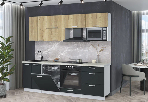 Кухонный гарнитур Интерлиния Мила Лайт 2.4-ПМ2