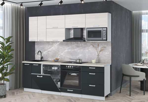 Кухонный гарнитур Интерлиния Мила Лайт 2.4-ПМ2