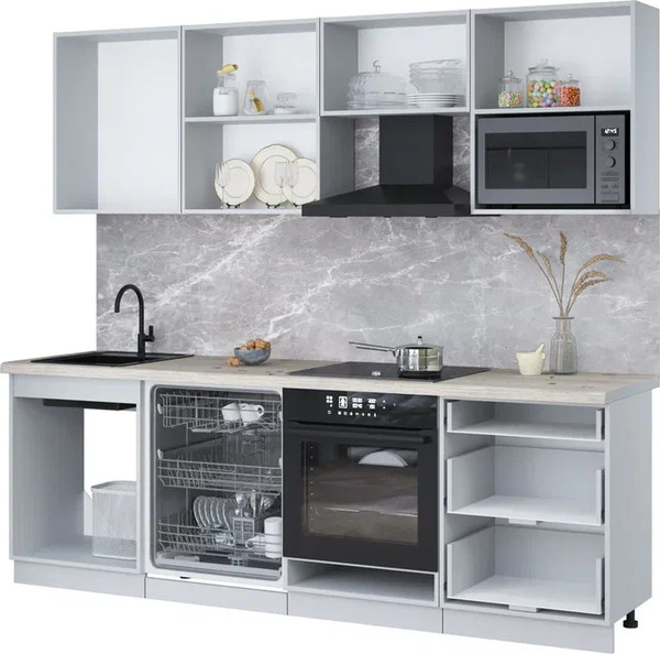 Кухонный гарнитур Интерлиния Мила Лайт 2.4-ПМ2