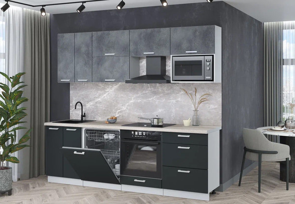 Кухонный гарнитур Интерлиния Мила Лайт 2.4-ПМ2