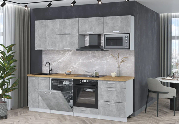 Кухонный гарнитур Интерлиния Мила Лайт 2.4-ПМ2