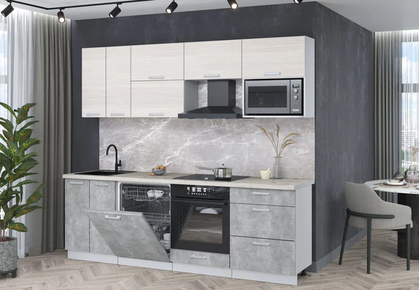 Кухонный гарнитур Интерлиния Мила Лайт 2.4-ПМ2