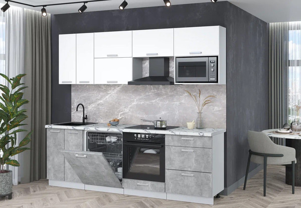 Кухонный гарнитур Интерлиния Мила Лайт 2.4-ПМ2