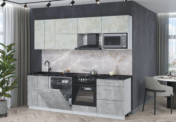 Кухонный гарнитур Интерлиния Мила Лайт 2.4-ПМ2