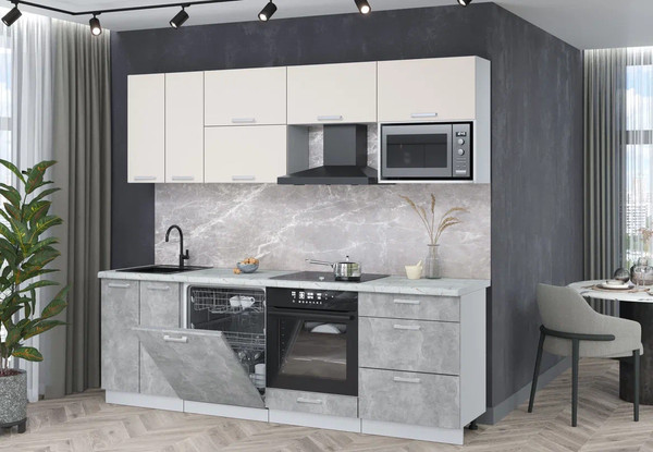 Кухонный гарнитур Интерлиния Мила Лайт 2.4-ПМ2