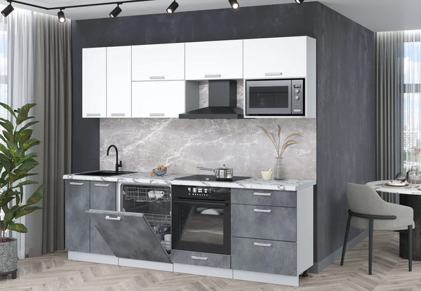 Кухонный гарнитур Интерлиния Мила Лайт 2.4-ПМ2