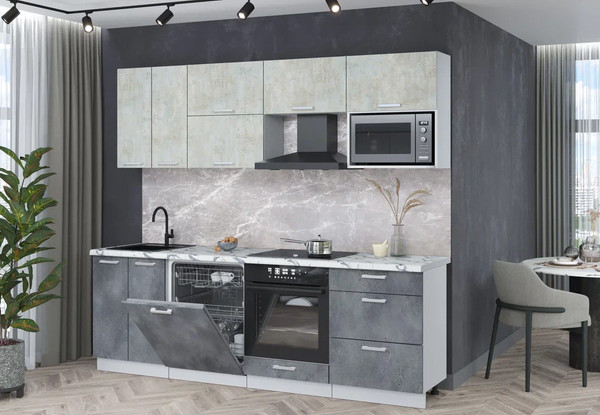 Кухонный гарнитур Интерлиния Мила Лайт 2.4-ПМ2