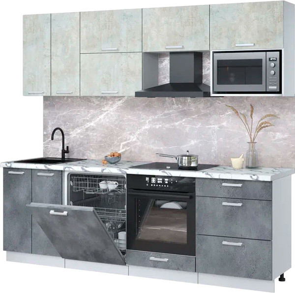 Кухонный гарнитур Интерлиния Мила Лайт 2.4-ПМ2