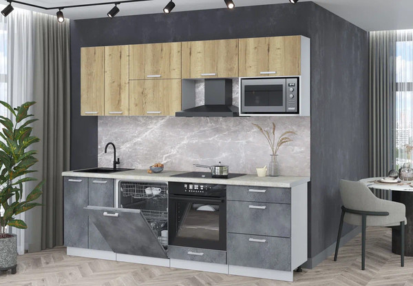 Кухонный гарнитур Интерлиния Мила Лайт 2.4-ПМ2