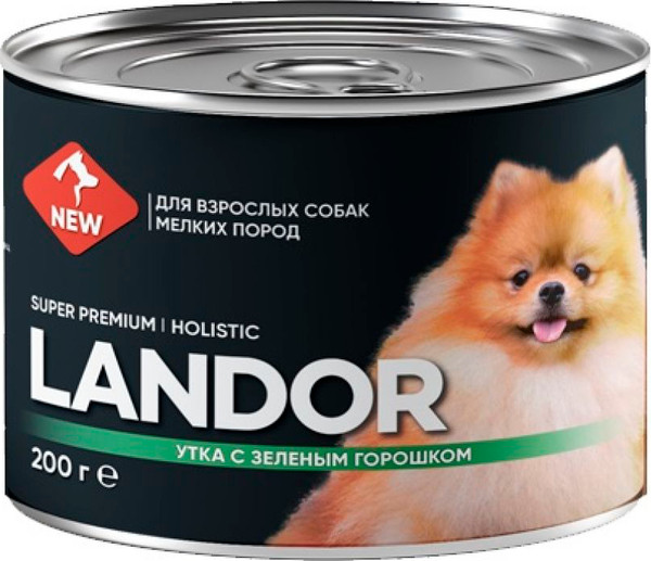 Влажный корм для собак Landor Для мелких пород с зеленым горошком / 2002228 - фото