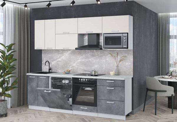 Кухонный гарнитур Интерлиния Мила Лайт 2.4-ПМ2