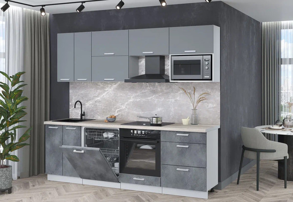 Кухонный гарнитур Интерлиния Мила Лайт 2.4-ПМ2