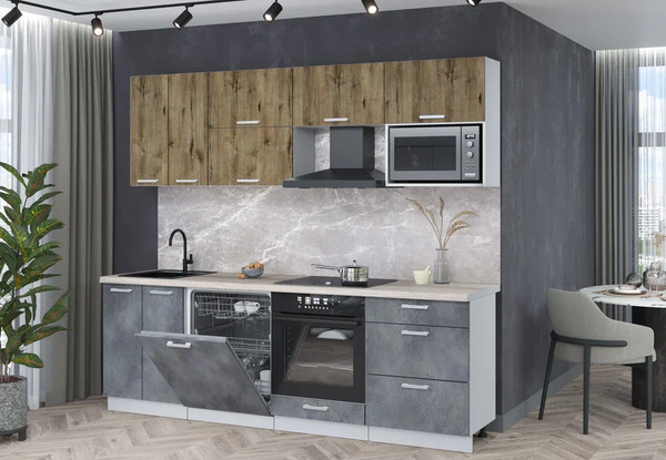 Кухонный гарнитур Интерлиния Мила Лайт 2.4-ПМ2