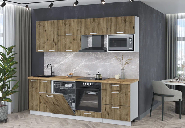 Кухонный гарнитур Интерлиния Мила Лайт 2.4-ПМ2