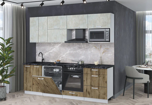 Кухонный гарнитур Интерлиния Мила Лайт 2.4-ПМ2