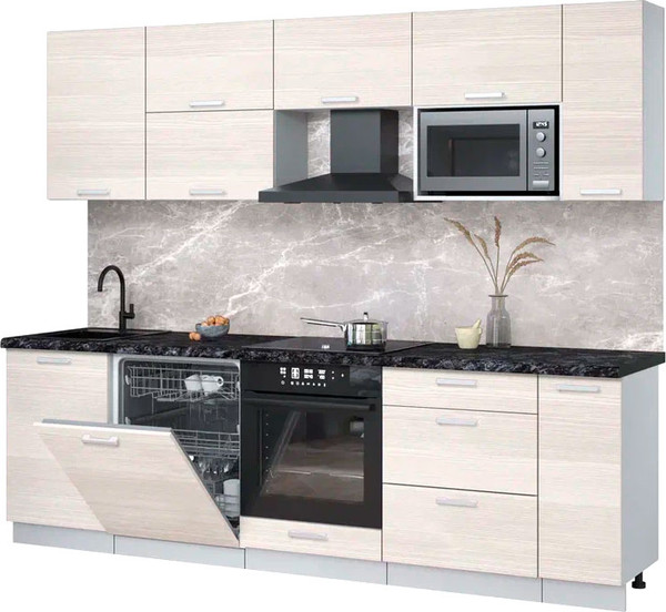 Кухонный гарнитур Интерлиния Мила Лайт 2.6-ПМ2 - фото