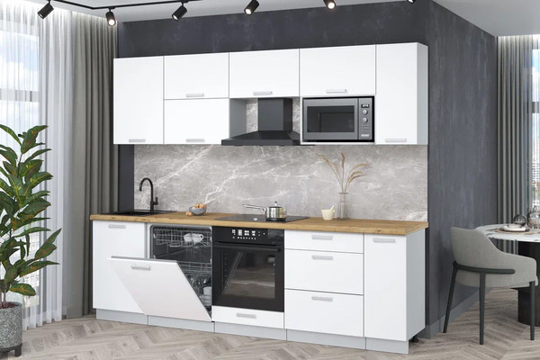 Кухонный гарнитур Интерлиния Мила Лайт 2.6-ПМ2