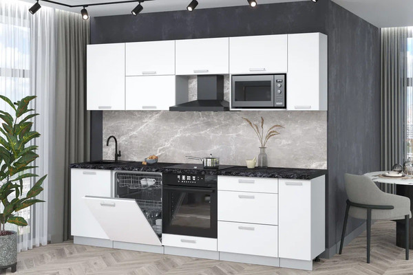 Кухонный гарнитур Интерлиния Мила Лайт 2.6-ПМ2