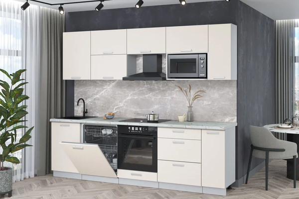 Кухонный гарнитур Интерлиния Мила Лайт 2.6-ПМ2