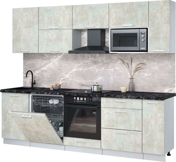 Кухонный гарнитур Интерлиния Мила Лайт 2.6-ПМ2 - фото