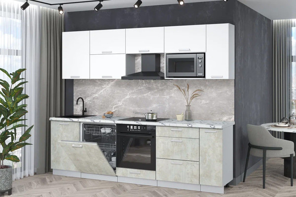 Кухонный гарнитур Интерлиния Мила Лайт 2.6-ПМ2