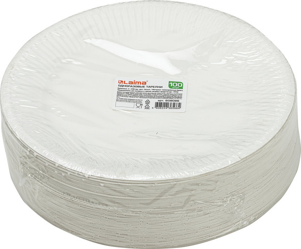 Набор одноразовых тарелок Laima Стандарт / 608086