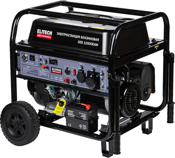 Бензиновый генератор Elitech GES 12500EAW / 204674