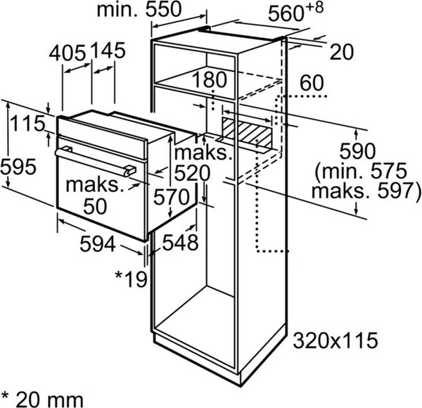Электрический духовой шкаф Bosch HBF114ESO