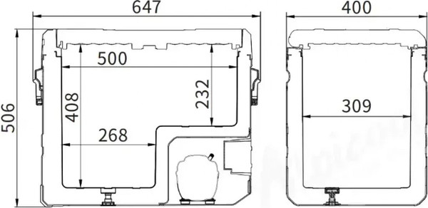 Автохолодильник Alpicool TS50 (12/24)