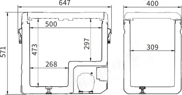 Автохолодильник Alpicool TS60 (12/24)