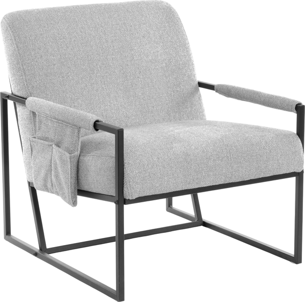 Кресло мягкое Tetchair Чарли Люкс (велюр/букле, VT shape silver) - фото