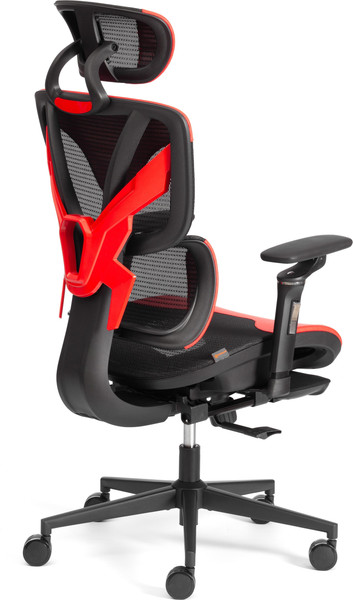 Кресло офисное Tetchair KingCobra искусственная кожа/сетка (черный/красный)