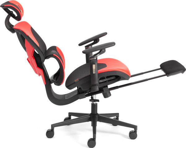 Кресло офисное Tetchair KingCobra искусственная кожа/сетка (черный/красный)