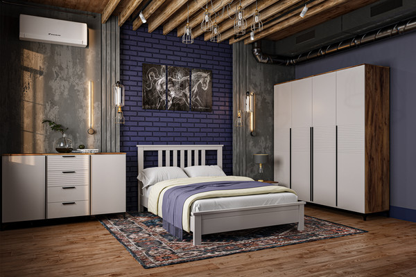 Двуспальная кровать Bravo Мебель Лаура 160х200