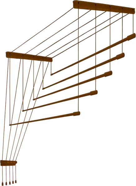 Сушилка для белья Comfort Alumin Group Потолочная Алюминиевая Bronze Premium 5 прутьев 1.7м - фото