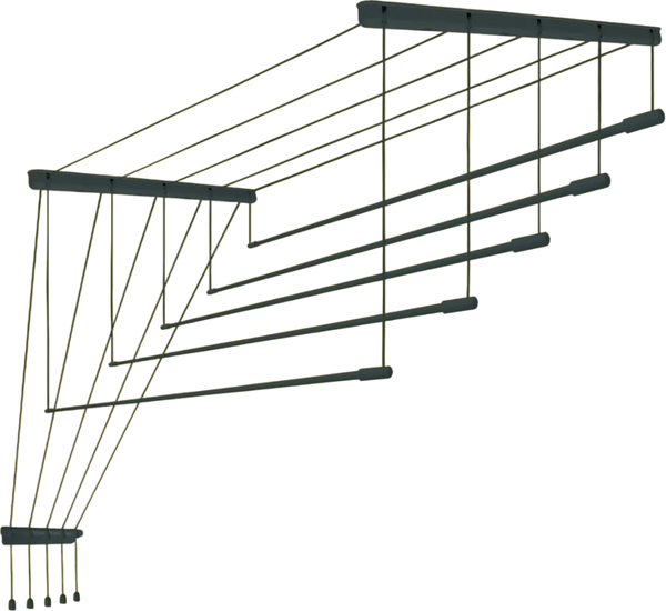 Сушилка для белья Comfort Alumin Group Потолочная Алюминиевая Graphite Premium 5 прутьев 1.1м - фото