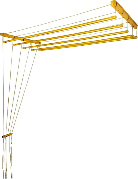 Сушилка для белья Comfort Alumin Group Потолочная Алюминиевая Gold Premium 5 прутьев 1.6м - фото